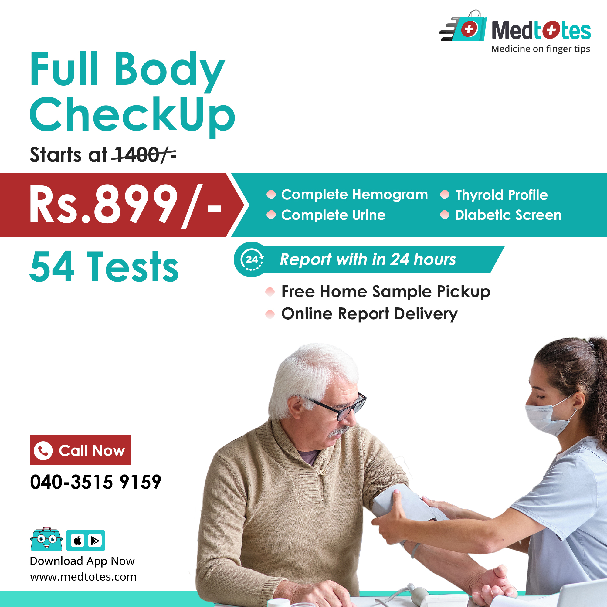Full Body Checkup Mini Package Medtotes Healthcare To Homecare