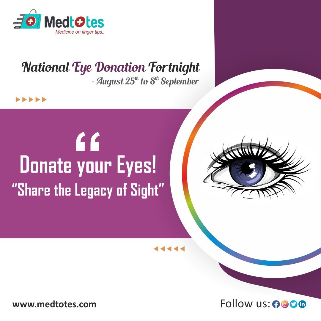 The National Eye Donation Fortnight is observed every year from 25th August to 8th September.